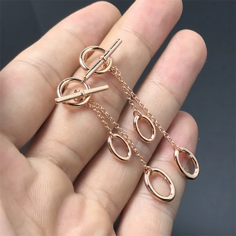 2025 New Fashion Enamel Hoop Earrings for Women Exquisite Versatile Temperament Earrings Gift Jewelry - Image 3