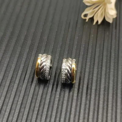 2025 New High Quality Fashion DY Jewelry Simple Temperament Retro Versatile Women's Earrings Valentine's Day Gift