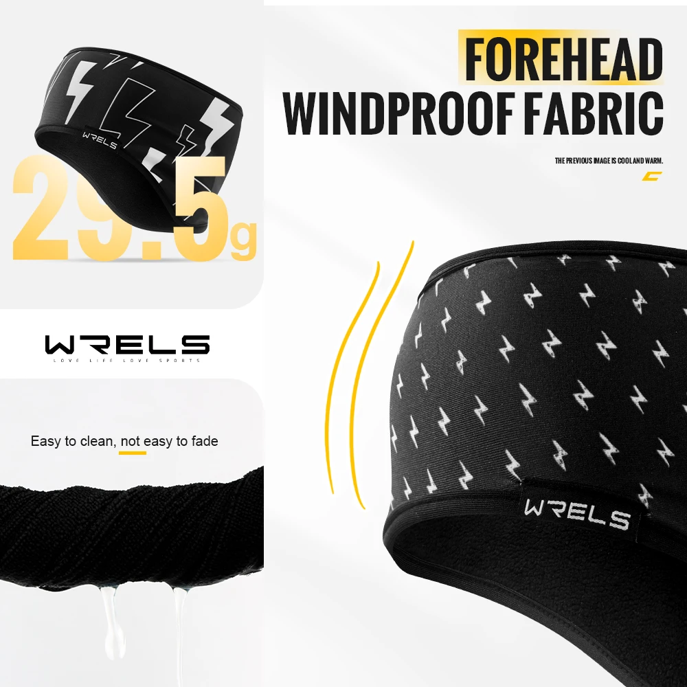 WRELS Ear Muff Headband Thermal Fleece Headband Windproof Sports Sweatbands Stretchy Ear Warmer Headband Running Skiing Hairband - Image 5