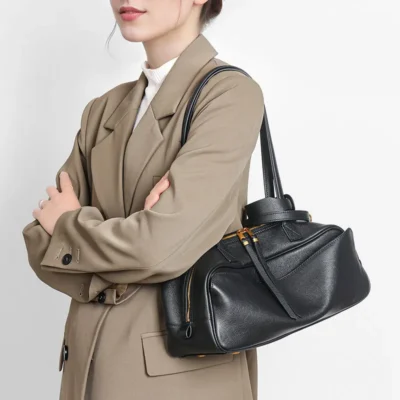 New Women's Bag Genuine Leather Luxury Designer Women Shoulder Bag Soft Cowhide Handbags Fashion High Quality Baguette Bags