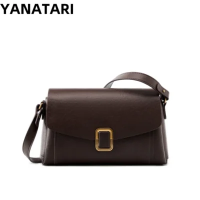 YANATARI Luxury handbags female crossbody bags shoulder bag women bags new fashion 2025 genuine cowhide leather Small square bag