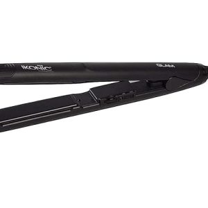 IKONIC Glam Hair Straightener For Women With Professional Cutting-Edge Floating Tourmaline Ceramic Plates Auto Controlled Heat Setting Super Stylish Quick Heat Up & Easy To Use,Black